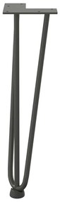 Pernas de grampo para mesa de centro 4 peças antracite 42 cm aço maciç