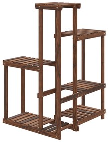Suporte de plantas 62,5x61,5x101,5 cm madeira de abeto maciça
