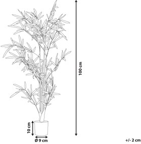 Planta artificial em vaso 100 cm BAMBUSA VULGARIS Beliani