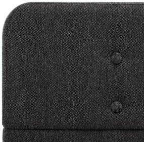 Estrutura de cama 90x200 cm serapilheira cinzento-escuro