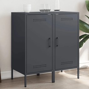 vidaXL Aparadores 2 pcs 36x39x79 cm aço antracite