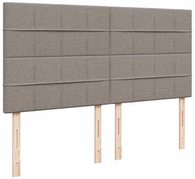 Estrutura de cama otomana com colchão tecido cinzento 160x200cm