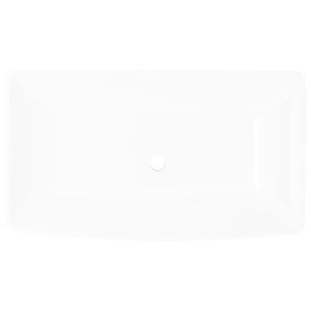 Cuvete Cerâmica de luxo Retangular Branca 71 x 39 cm