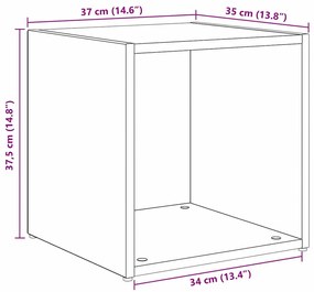 Gabinete para TV 2 pcs Castanho 37 x 35 x 37 cm