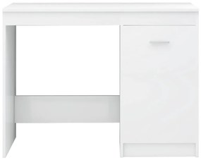 Secretária 140x50x76 cm contraplacado branco brilhante