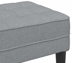 Banco vidaXL Cinza claro 113x57x39 cm Tecido