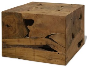 vidaXL Mesa de centro 50x50x35 cm teca genuína castanho