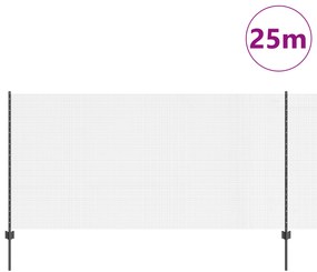Cerca de Arame Soldado com 22 Postes U Cinza 1.2x25 m Aço