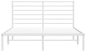 Estrutura de cama com cabeceira 120x200 cm metal branco