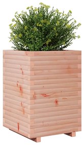 Vaso/floreira de jardim 50x50x72 cm madeira de douglas maciça