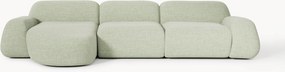 Sofá de canto modular em bouclé Wolke (4 lugares)