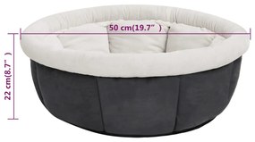 Cama para cães 50x50x22 cm cinzento