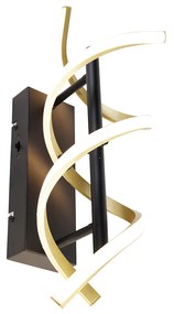 Candeeiro de parede dourado com LED regulável em 3 níveis de Kelvin - Henk Design