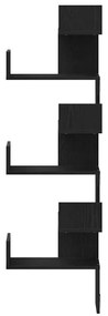 Prateleira de Canto vidaXL Preto Carvalho 45x45x147 cm Madeira Revesti