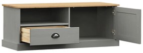 Móvel de TV VIGO 106x40x40 cm madeira de pinho maciça cinzento