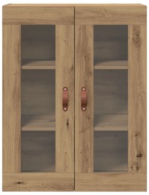 Armário de Parede com Portas de Vidro de Carvalho Artisan 69,5x34x90 c