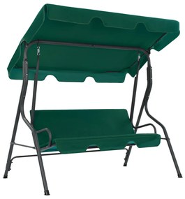 vidaXL Baloiço de jardim 170x110x153 cm tecido verde