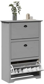 vidaXL Sapateira BODO 80x35x118 cm cinzento