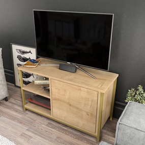 TV Stand Muskegon – Dourado Carvalho – 89,6 cm x 35,3 cm x 50,8 cm