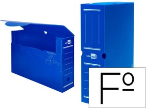 Caixa para Arquivo Morto Liderpapel em Polipropileno Azul Formato 360x260x100 mm