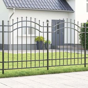 vidaXL Cerca para Jardim Cinzeto 215 cm Aço com Revestimento em Pó