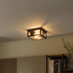 Luminária de teto industrial cor ferrugem IP44 2 luzes - Charlois