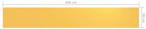 Tela de varanda 90x600 cm tecido Oxford amarelo