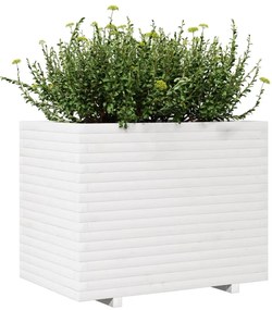Vaso/floreira de jardim 90x60x72 cm pinho maciço branco