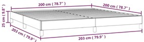 Estrutura de cama 200x200cm couro artificial cinzento