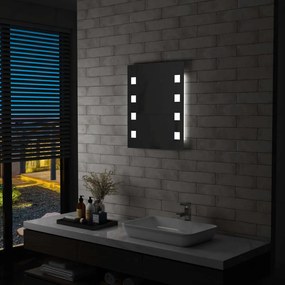 vidaXL Espelho de parede LED para casa de banho 50x60 cm