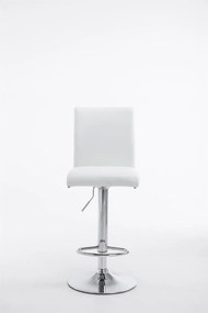 Banco de bar Köln em couro sintético 38,5 x 95-115 x 47 cm Branco