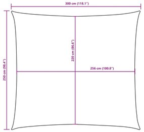 Para-sol estilo vela tecido oxford retangular 2,5x3 m castanho