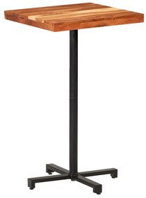 vidaXL Mesa de bar quadrada 60x60x110 cm madeira de acácia maciça