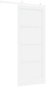 Porta Deslizante vidaXL com Conjunto de Ferragens Branca 86x211 cm Mad