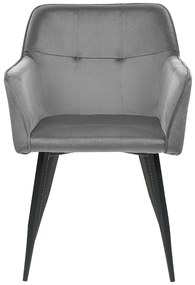 Conjunto de 2 cadeiras de veludo cinzento escuro JASMIN Beliani
