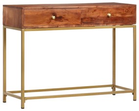 Mesa consola 100x35x76 cm madeira de acácia maciça