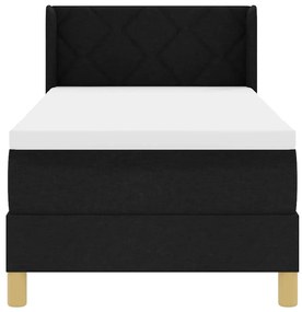 Cama Box Preto e Branco e Preto 80 x 200 cm tecido