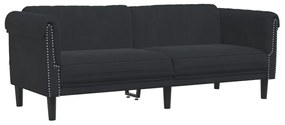 3 pcs conjunto de sofás veludo preto