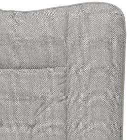 Poltrona Relaxante vidaXL Tecido Cinza Nuvem