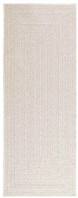 Tapete ZIZUR creme 80x200cm aspeto de juta interior e exterior