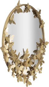 ESPELHO BORBOLETA REDONDO 74X4X75 CM DOURADO