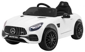 Carro elétrico para Crianças 12V Mercedes Benz GT, Rodas Espuma EVA, Assento couro ecológico Branco