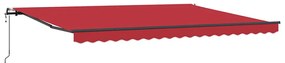 Toldo Retrátil Automático Vermelho 450 x 300 cm
