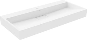 Mexen Ava lavatório de bancada de conglomerado 1/O 100 x 46 cm, branco - 23011001