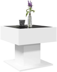 Mesa de centro c/ LEDs 50x50x45cm derivados de madeira branco