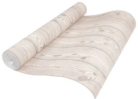 Papel parede 3D grão de madeira 10x0,53 m não-tecido cinza