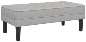 Banco vidaXL Cinza Nuvem 113x57x39 cm Tecido