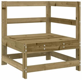 8 pcs conjunto sofás de jardim madeira de pinho impregnada
