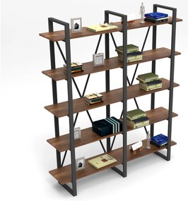 Estante MN05 – Nogueira – 154,8 x 180 x 34 cm