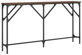 Mesa consola 140x23x75 cm derivados madeira carvalho castanho